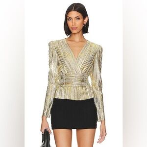 Steve Madden Shimmering Gold Blouse